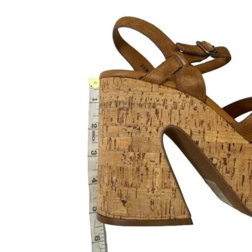 Free People Lisbon MJ Platform Sandals In Brandy Suede - Picture 4 of 8